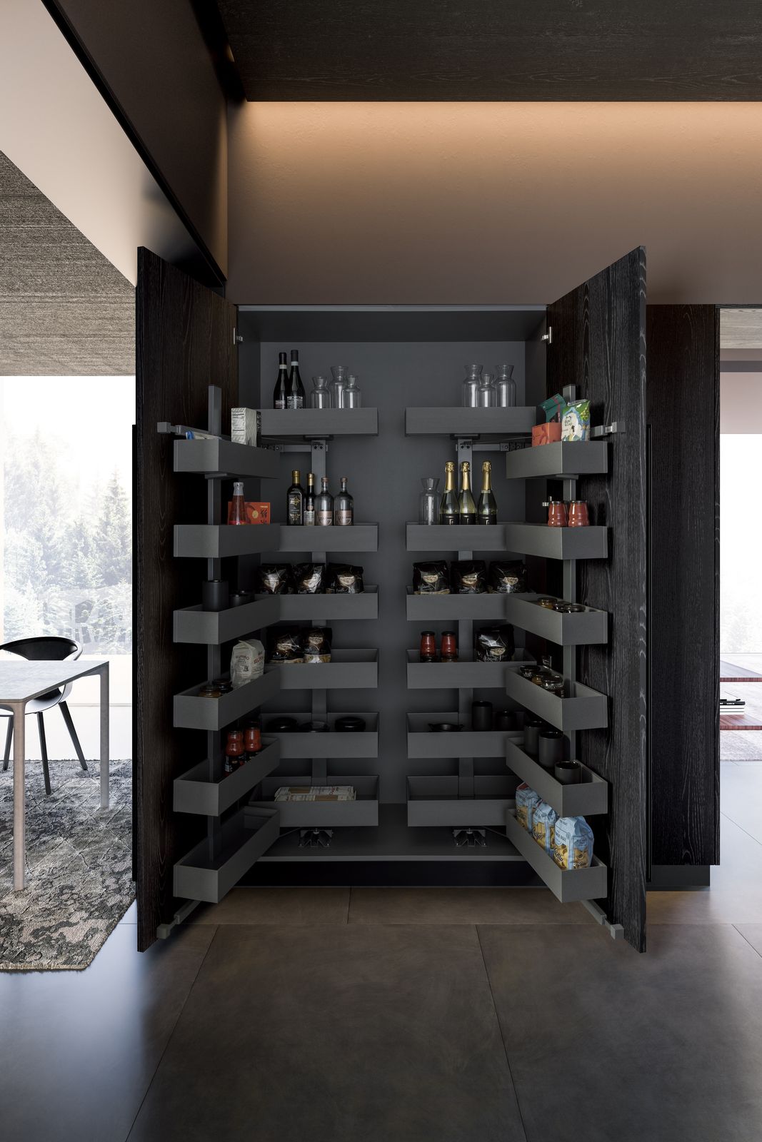 Colonne de rangement de cuisine